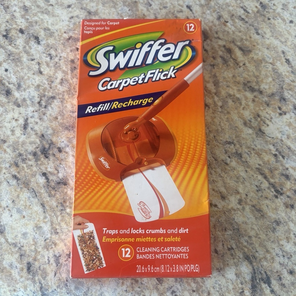 Swiffer Carpet Pack Discontinued Item New 12 Inserts Open Box HTF Camper